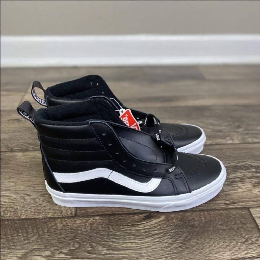Vans old school Lx black leather high tops